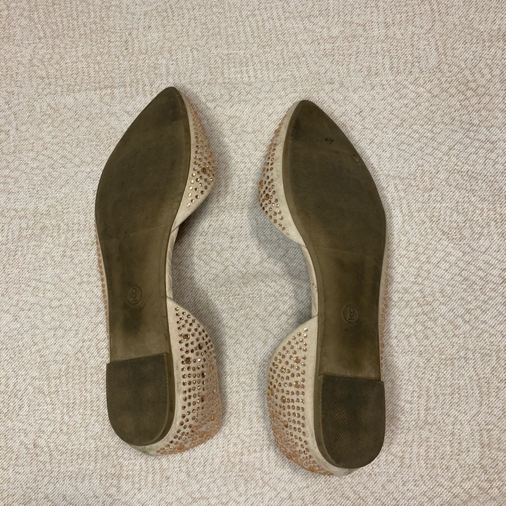 Big Buddha Studded Rose Gold Flats Size 9 - Picture 4 of 8